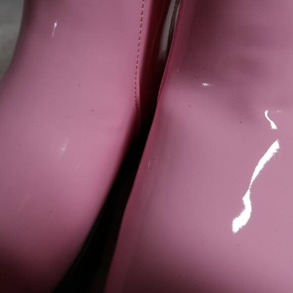Steve Madden Trap Baby Pink Patent Leather Doc Style Boots Girls Size 2 NEW - Picture 7 of 16